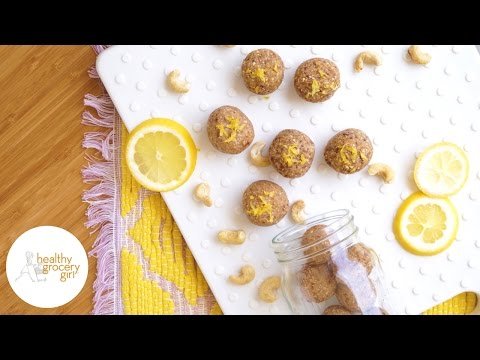 Cashew Lemon Cookie Bites | Quick Healthy Snack or Dessert Recipe | Healthy Grocery Girl